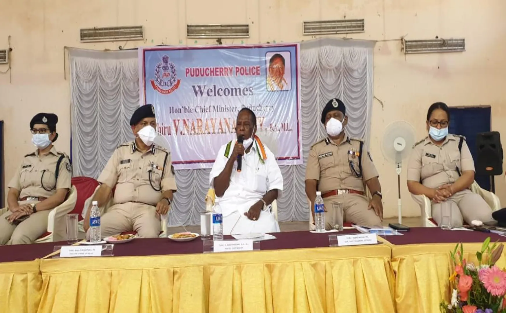 puducherry cm narayanasamy press meet 